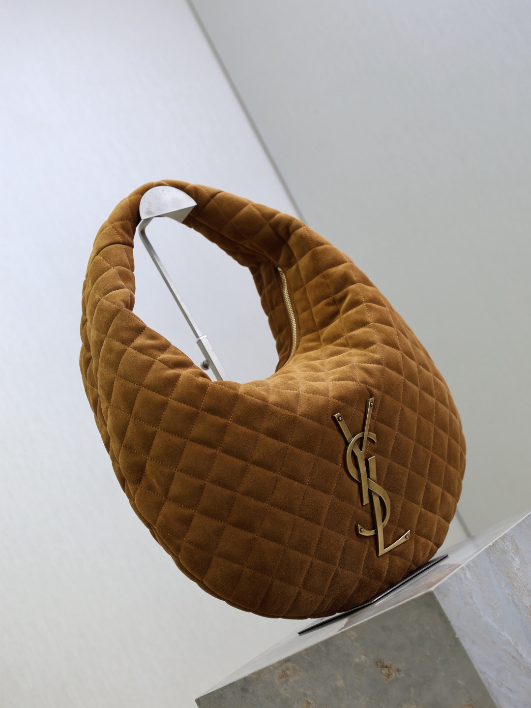 Sa1nt Lau*nt Icare Hobo Bag in Quilted Suede -44*30*7CM
