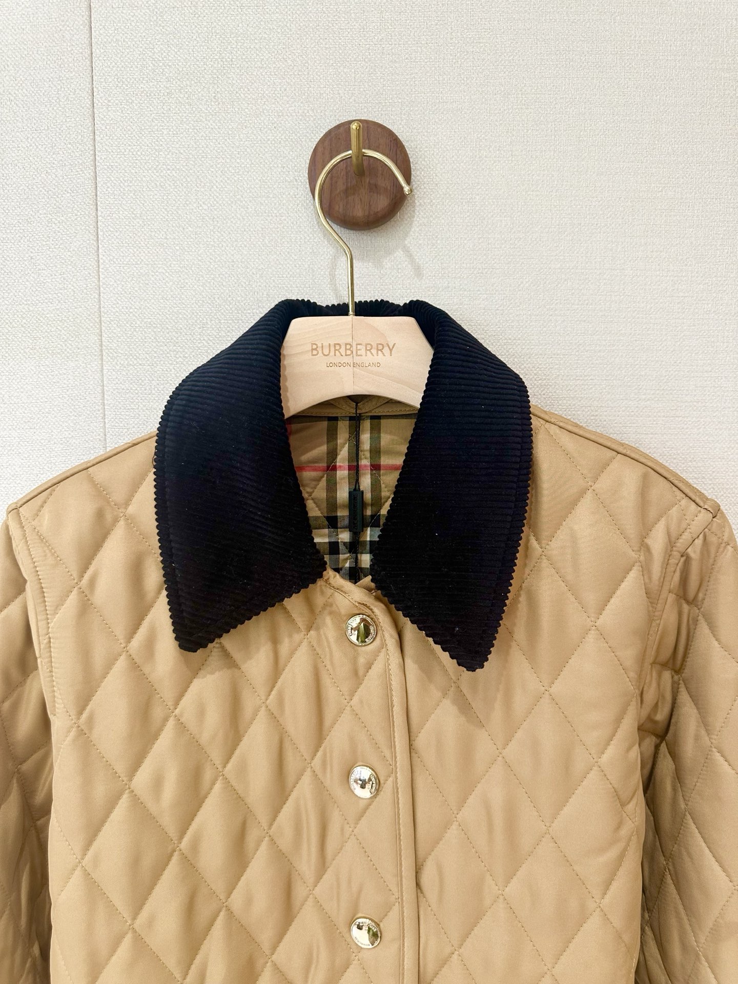 Burb*erry Quilted Barn Jacket | Brown