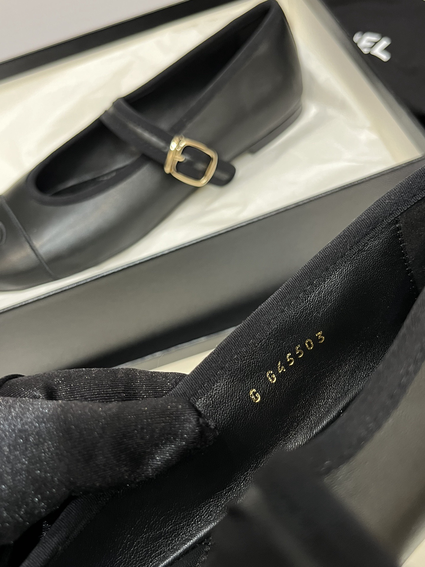 Cha*el Lambskin Mary Jane Flats