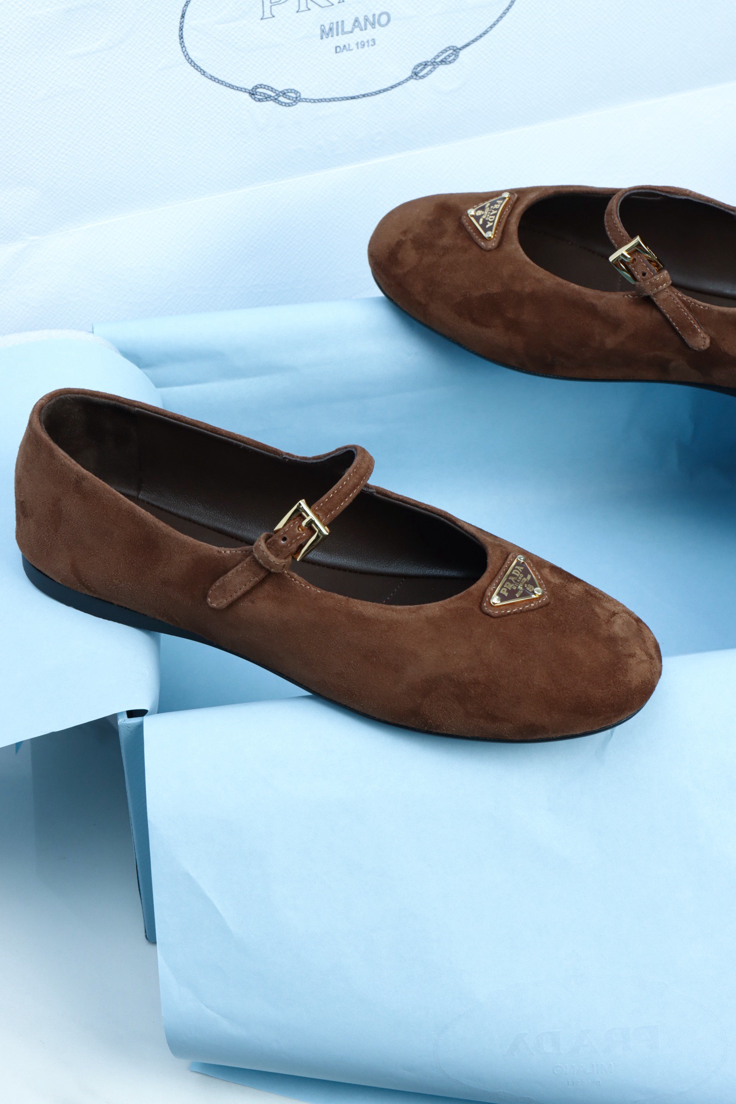 Pra*a Suede Ballerinas