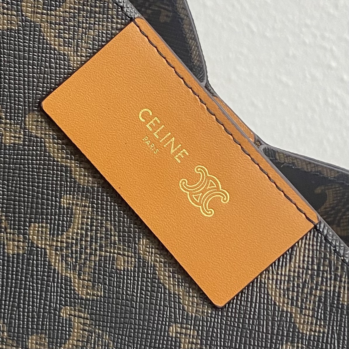 Celin* Small Cube Bag in Triomphe Canvas And Natural-18.5x21x17CM