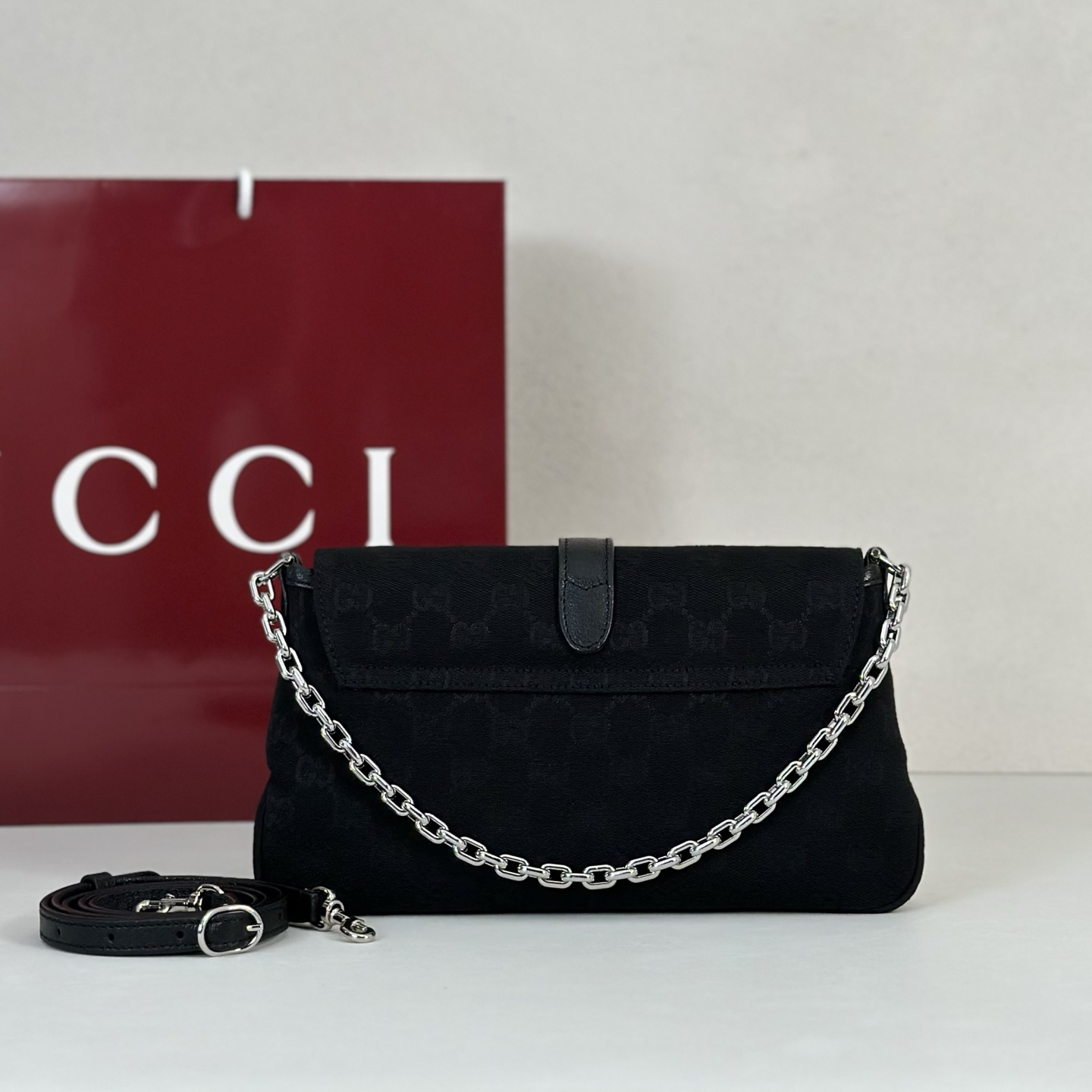 Guc*ci Aperitivo Medium Shoulder Bag In Sand And Brown GG-16*14.5*3.5CM