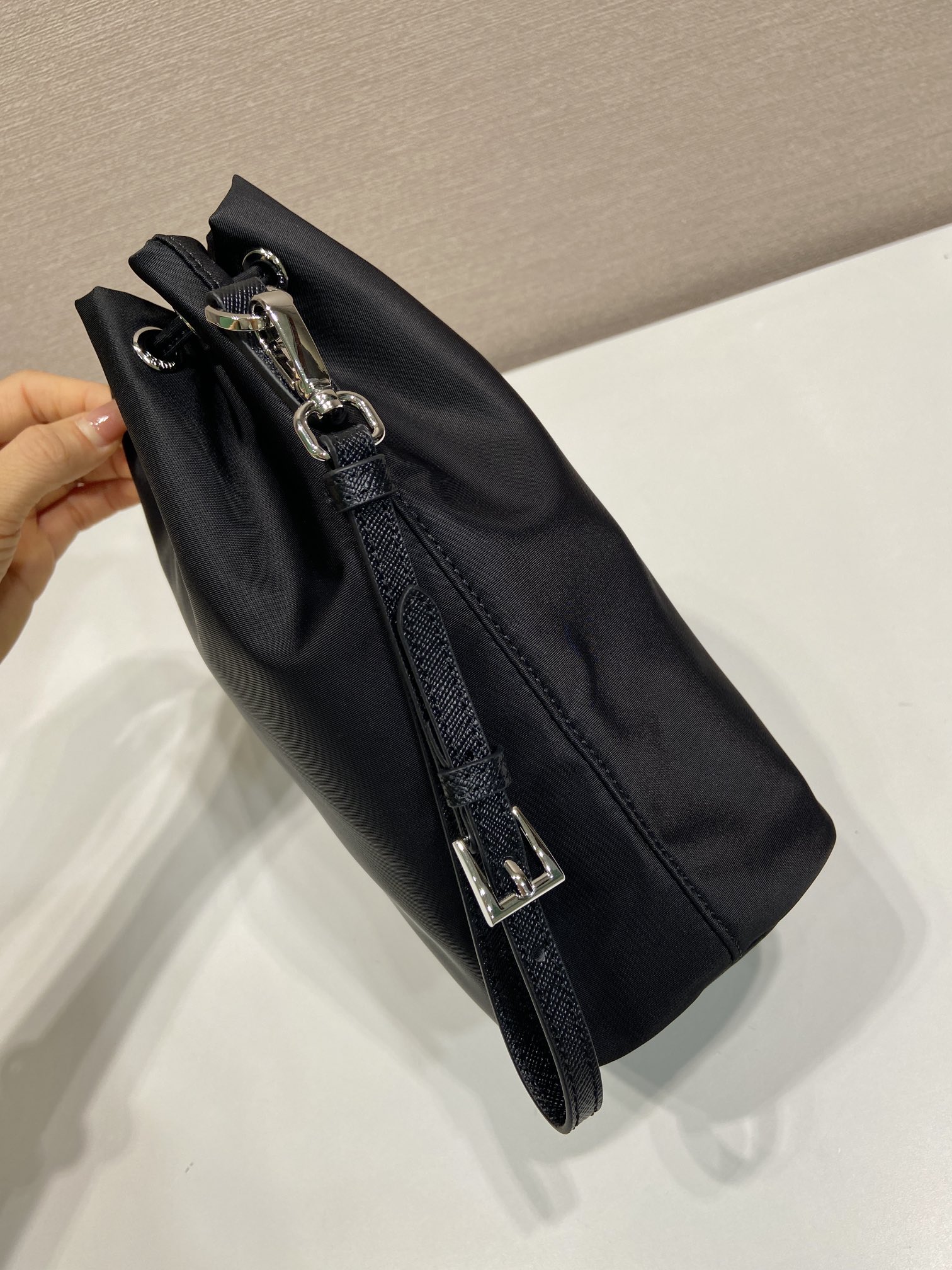 Pra*a Re-Nylon Bucket Bag-1N369-15.5*23*10CM