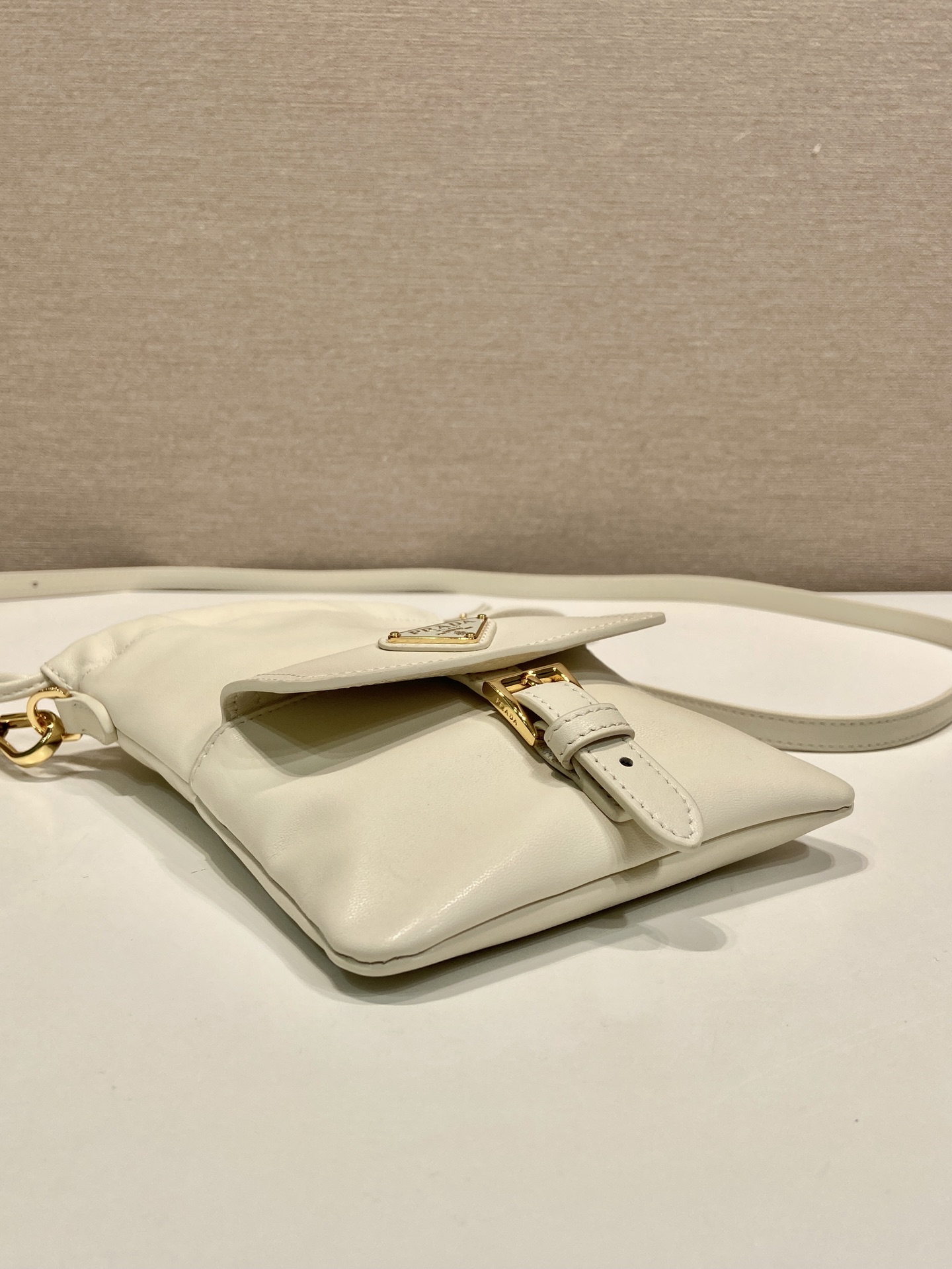 Pra*a leather Phone Bag-1MS017-14*20CM