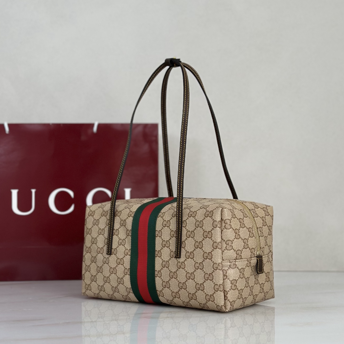 Guc*ci Melrose Medium Boston Bag-29*14*15CM