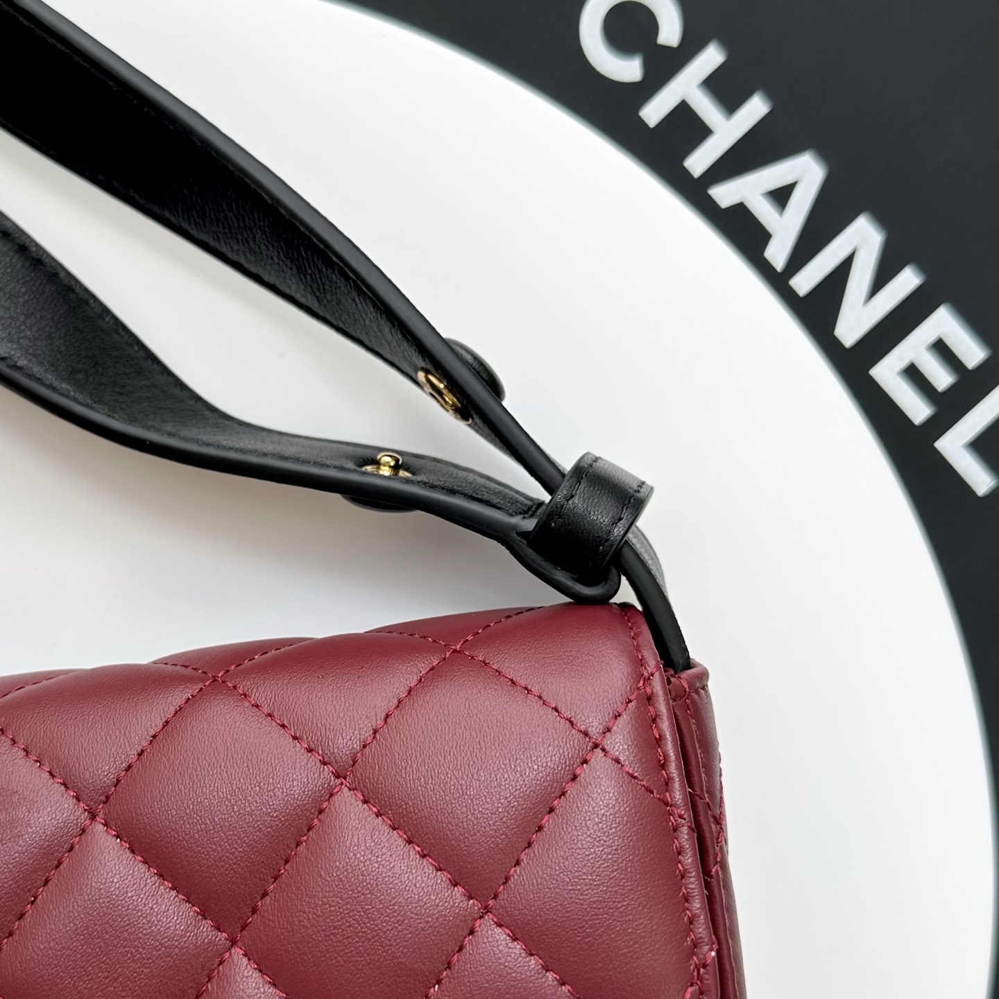 Ch@nel Leather Flap Shoulder Bag-10X25X5CM