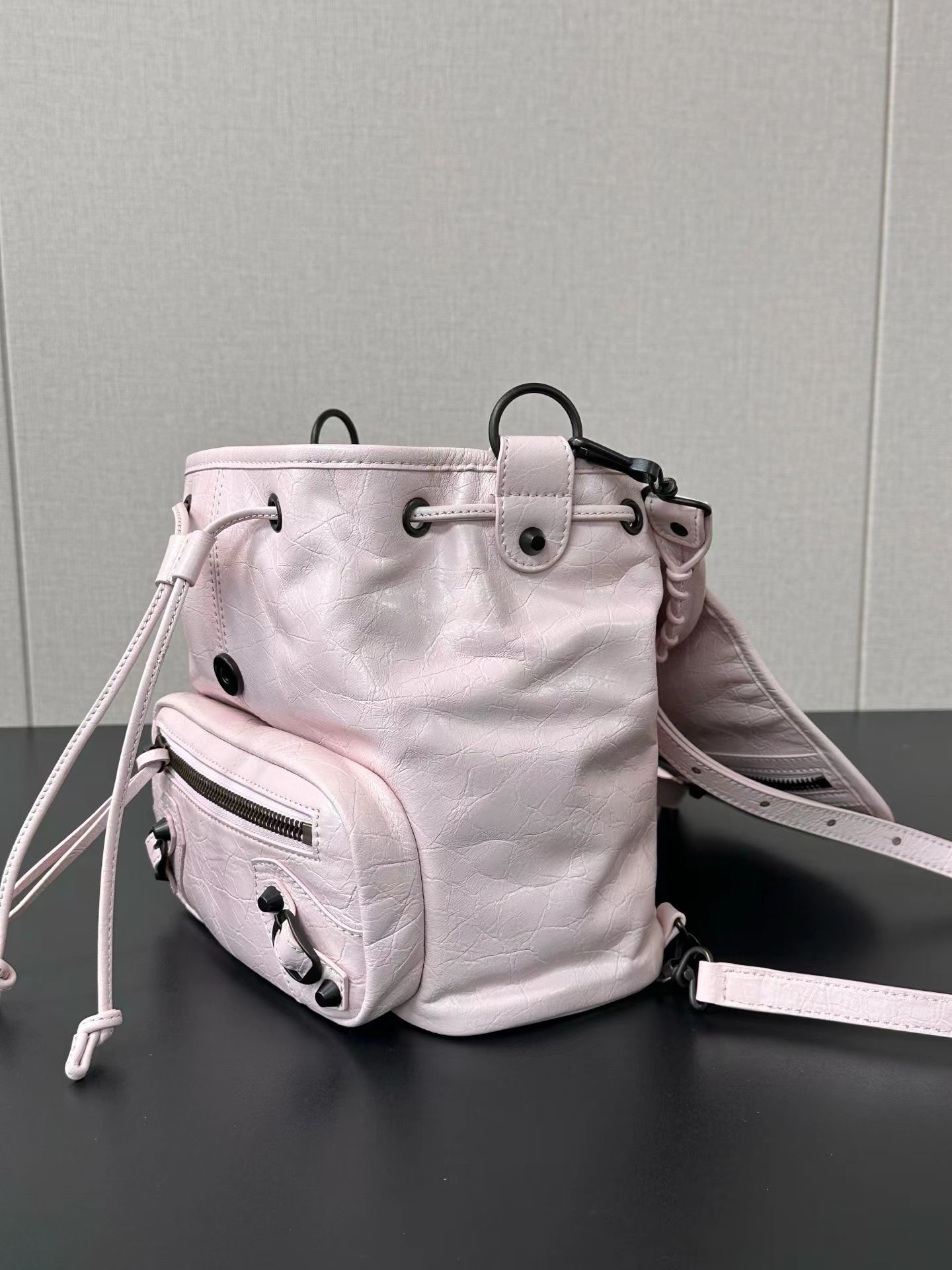 Balen*ciaga Le City Backpack Mini - Black-23.5*11*25CM